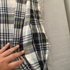 Pottery Barn Kids Blue and Green Plaid Duvet cover and sham